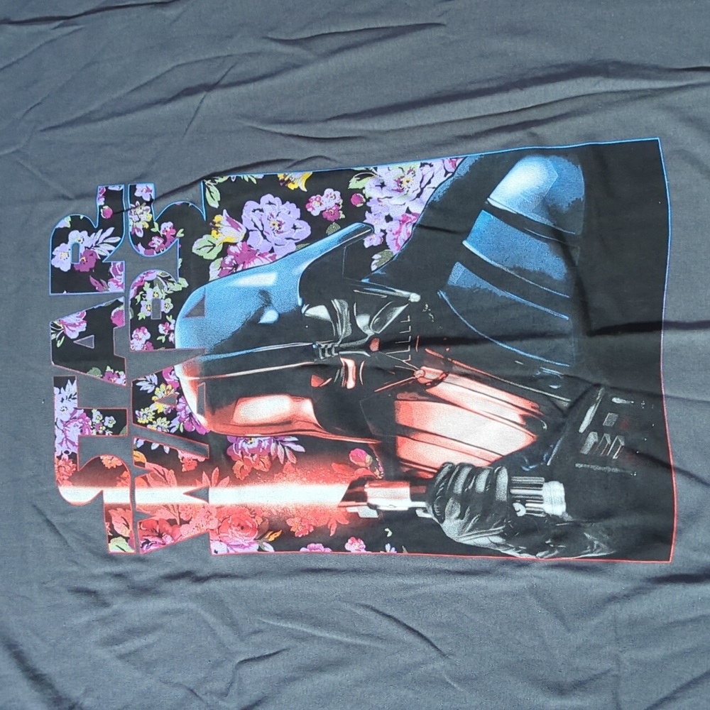 Retro Darth Vader Flower Pattern T-shirt